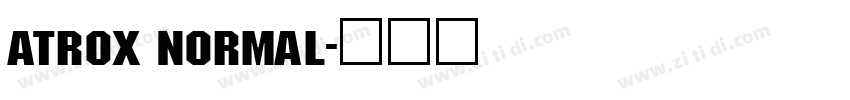 ATROX normal字体转换 ATROX normal字体转换
